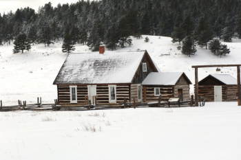 Cabin Covered With Snow Cabin Covered With Snow