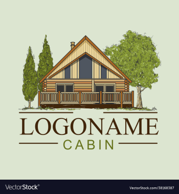 cabin rental logo design