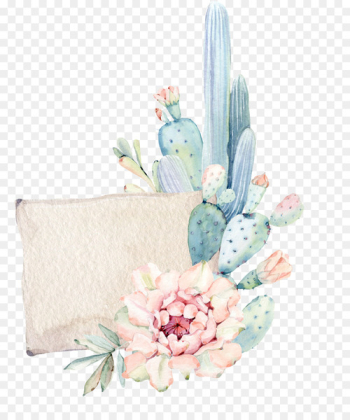 Cactaceae Succulent plant Watercolor painting Textile - Hand painted cactus cactus 