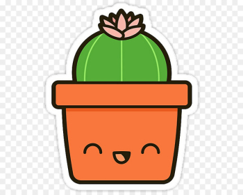 Cactus with Flower Sticker Succulent plant Cuteness - cactus Cactus with Flower Sticker Succulent plant Cuteness - cactus