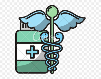 Caduceus Medical Emblem Bottle Capsule Pharmacy - Caduceus Medical Emblem Bottle Capsule Pharmacy