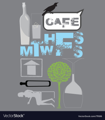 Cafe design vector image Cafe design vector image