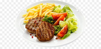 Cafe French fries Hamburger Restaurant High-definition television - Prato Comida 