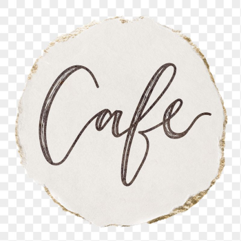 Cafe png word sticker typography, | Free PNG - rawpixel