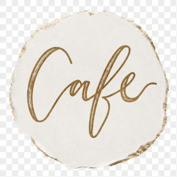 Cafe png word sticker typography, | Free PNG - rawpixel