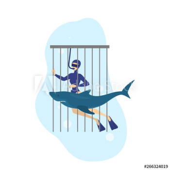 Cage diving