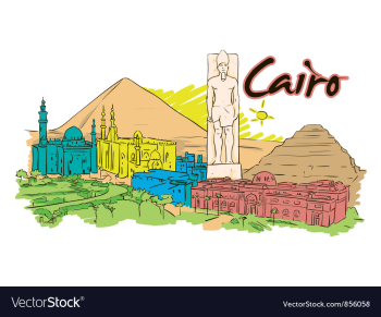 Cairo doodles vector image Cairo doodles vector image