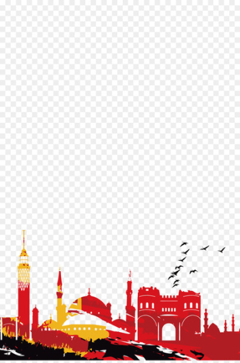 Cairo Euclidean vector Silhouette Symbol - colorful city Cairo Euclidean vector Silhouette Symbol - colorful city