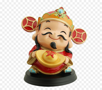 Caishen Q-version Chinese New Year u5143u5b9d - q version doll gold ingot God of Wealth 