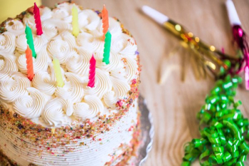 Cake With Icing & Candles Cake With Icing & Candles