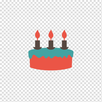 Cake with three candles art, Birthday cake, Cartoon hand painted birthday cake transparent background PNG clipart