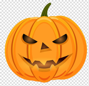 Calabaza Halloween Pumpkin Face, Cartoon smiling face pumpkin transparent background PNG clipart