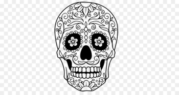 Calavera Coloring book Skull Day of the Dead Mexican cuisine - frida kalo 
