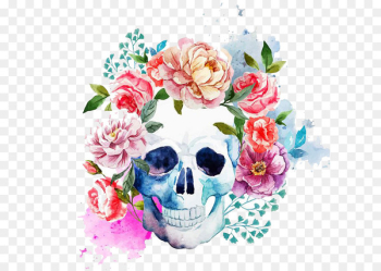 Calavera Human skull symbolism Skull art - Watercolor Skull Calavera Human skull symbolism Skull art - Watercolor Skull