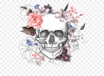 Calavera Skull Flower Day of the Dead - Skull with flowers Calavera Skull Flower Day of the Dead - Skull with flowers