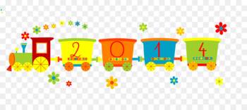 Calendar Child Stock photography Clip art - Cartoon flying train 