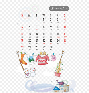 Calendar November Clothing Clothes line - November Calendar Calendar November Clothing Clothes line - November Calendar