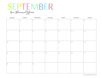 Calendar PNG September 2015 Transparent Calendar September 2015 ...