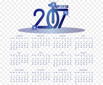 Calendario comercial Holiday Time - Gradient sapphire Business calendar 