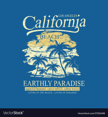 california beach t shirt design