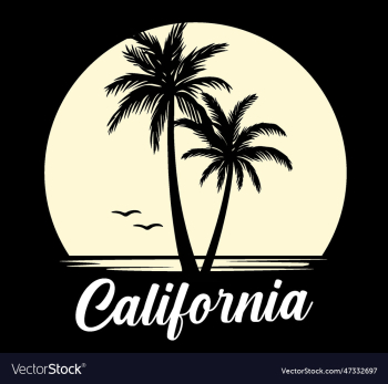 california state with black background