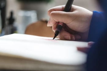 Calligraphy Artist Writing WIth Pen Calligraphy Artist Writing WIth Pen