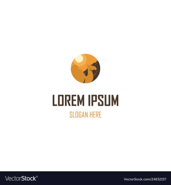 Camel animal adventure logo vector image