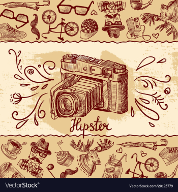 Camera background vector image Camera background vector image