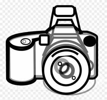 Camera Clipart Black And White - Black And White Camera