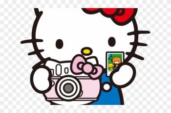 Camera Clipart Hello Kitty - Hello Kitty Clock Hand Made