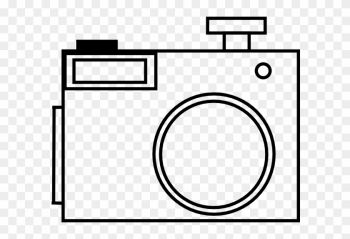 Camera Clipart Outline - Black And White Outline Camera