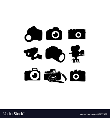 camera collection set icon design camera collection set icon design