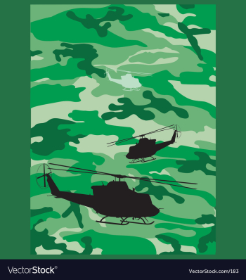 Camouflage helicopter vector image Camouflage helicopter vector image