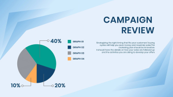 Campaign review presentation vector slide editable template Campaign review presentation vector slide editable template