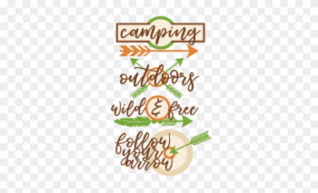 Camping Word Art Svg Scrapbook Cut File Cute Clipart - Calligraphy