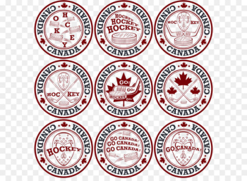 Canada Maple leaf - Hockey Canada label 