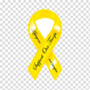 Canada Operation Yellow Ribbon Awareness ribbon, yellow ribbon transparent background PNG clipart
