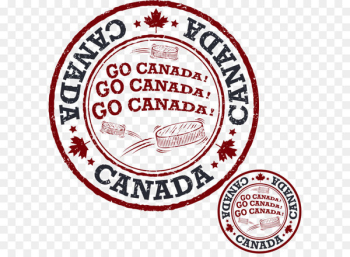Canada Paper Ice hockey Postage stamp - Vector logo 