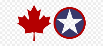 Canadian Maple Leaf And American Five Point Star - Canada Flag