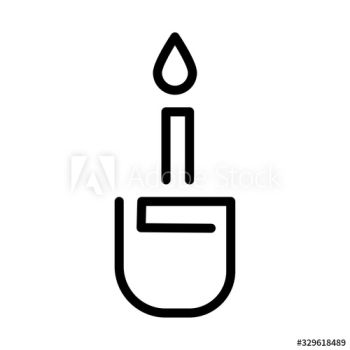 candle fire flame line style candle fire flame line style
