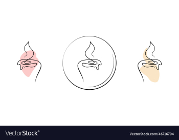 candle in one line style candle in one line style