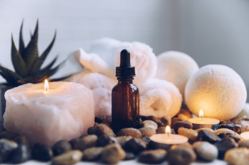 Candles And Natural Oil At Spa Candles And Natural Oil At Spa