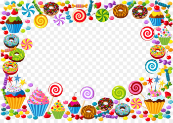 Candy cane Bonbon Gummy bear - Vector candy border Candy cane Bonbon Gummy bear - Vector candy border