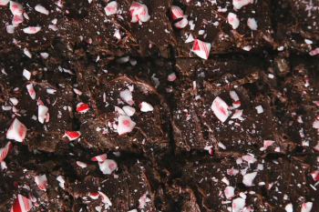 Candy Cane Brownie Close Up Candy Cane Brownie Close Up