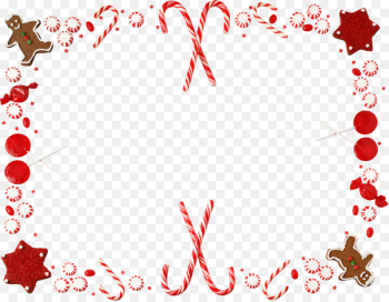 Candy cane Christmas Borders and Frames Clip art - garland frame 