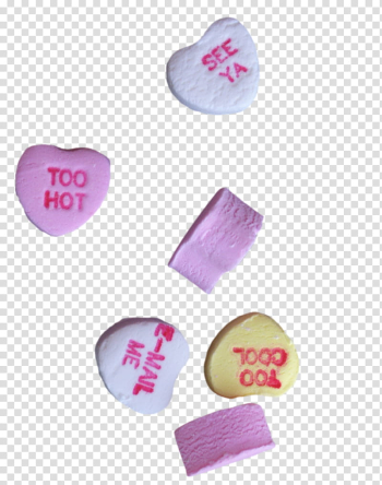 Candy Hearts s, pink heart illustrations transparent background PNG clipart