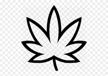 Cannabis Icon - Weed Leaf Outline Png