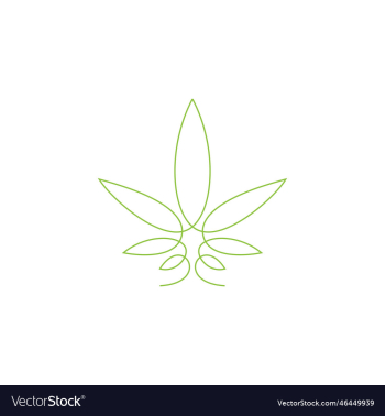 cannabis line logo graphic modern