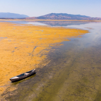 Canoe on Shallow Water at a Lake Canoe on Shallow Water at a Lake