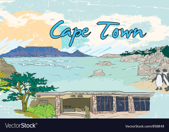Cape town doodles vector image Cape town doodles vector image